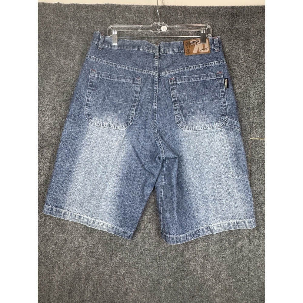 Y2K Brooklyn Xpress Mens Size 34x 12.5" Denim Short Wide Leg Baggy Streetwear - Picture 6 of 10